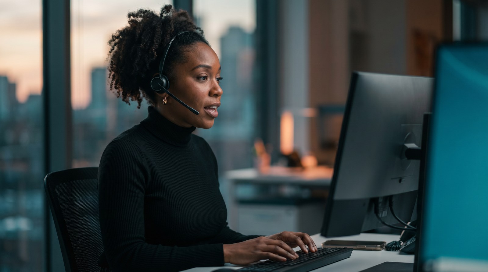 A Logixx user on an active Dialogixx call from a contact record